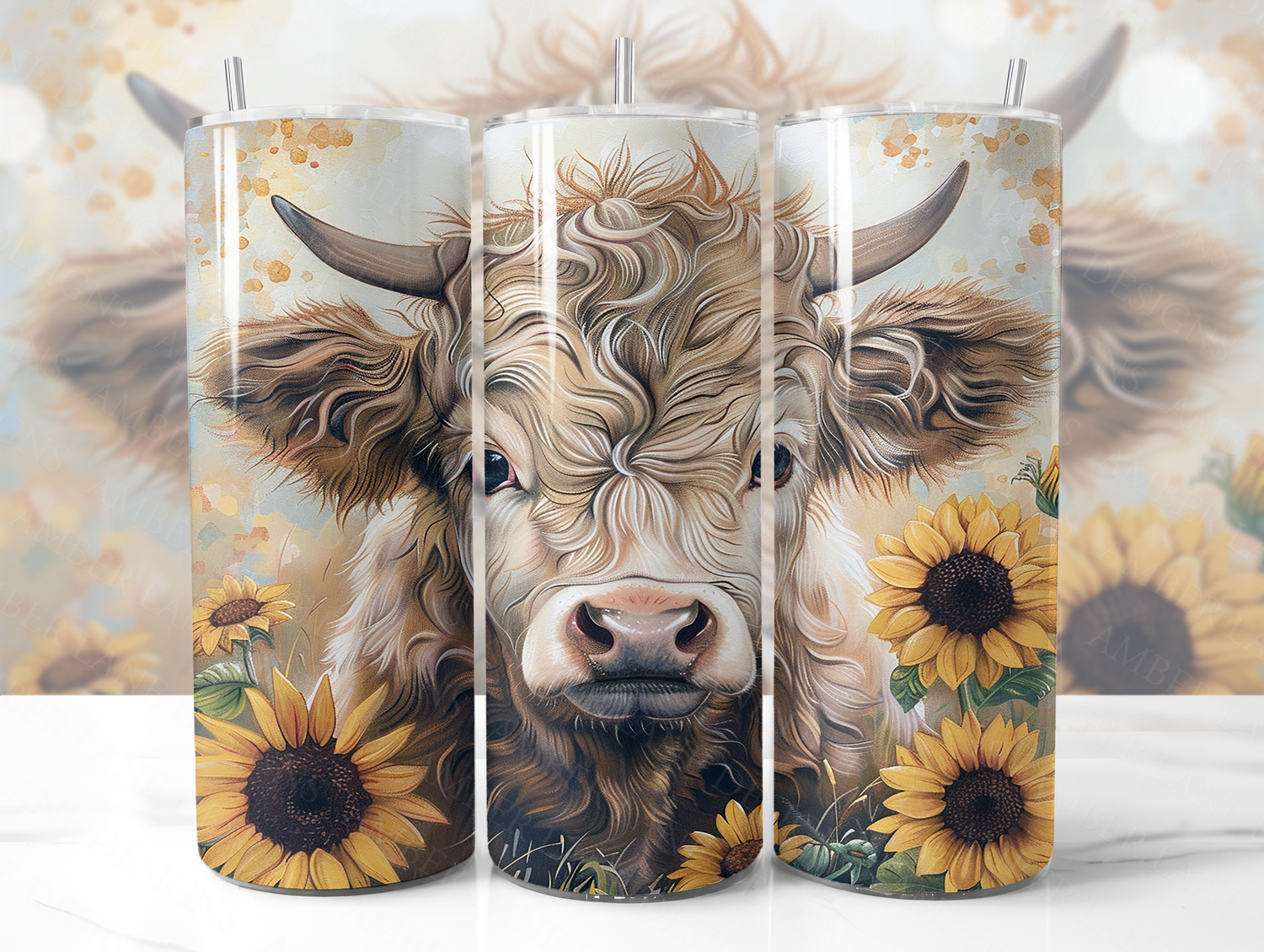 Highland Cow 20oz Tumbler Wraps