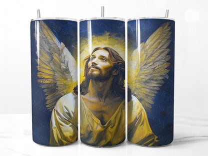 Jesus Christ Heavenly Father 20oz SKINNY TUMBLER wrap- not seamless