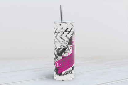 Pink Racing Tire Tracks 20oz SKINNY TUMBLER straight wrap 1 jpeg file