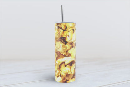 Popcorn  20oz seamless SKINNY TUMBLER straight wrap 1 jpeg file