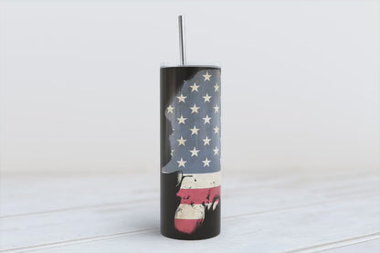 USA flag paint splat 20oz SKINNY TUMBLER straight wrap 1 jpeg file