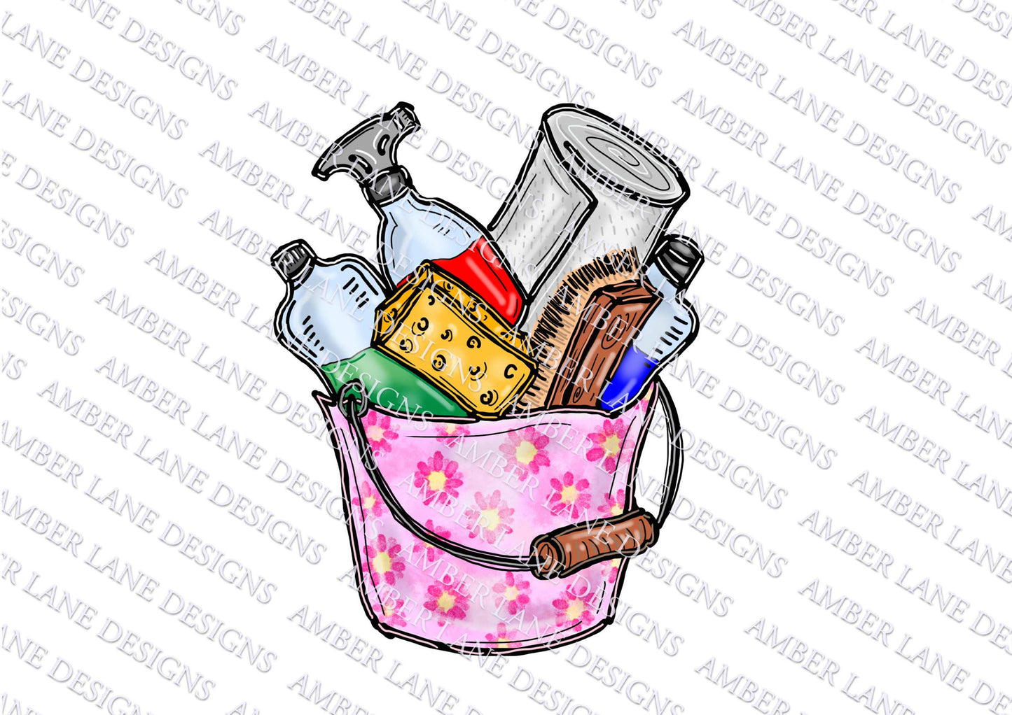 Cleaning Bucket, spring clean, png file