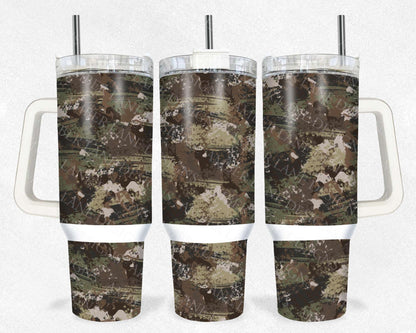 Camouflage 40oz TUMBLER Two Piece tumbler sublimation wrap png digital files