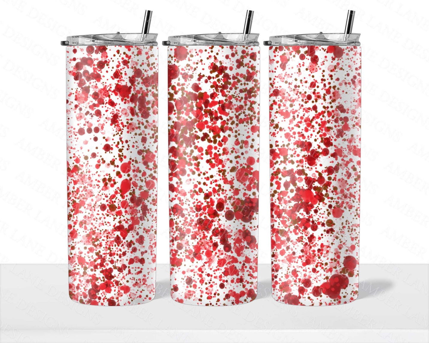 Blood splatter 20oz SKINNY TUMBLER straight wrap 1 jpeg file